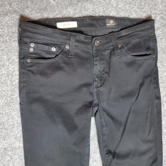 AG Adriano Goldschmied Stilt Cigarette 26R (Meas 28x30.5 7.5") Black Jeans A21 - Picture 4 of 8